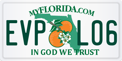 FL license plate EVPL06