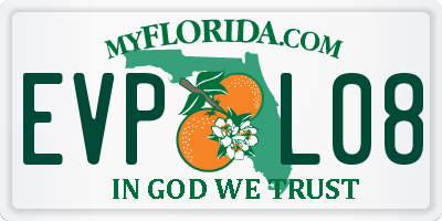 FL license plate EVPL08