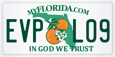 FL license plate EVPL09