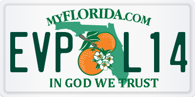 FL license plate EVPL14