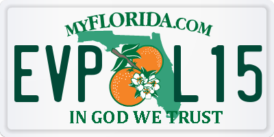 FL license plate EVPL15