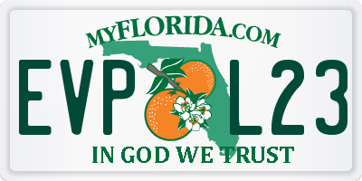 FL license plate EVPL23