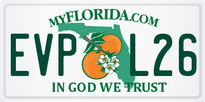 FL license plate EVPL26