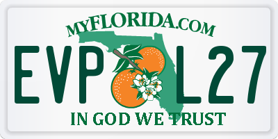 FL license plate EVPL27