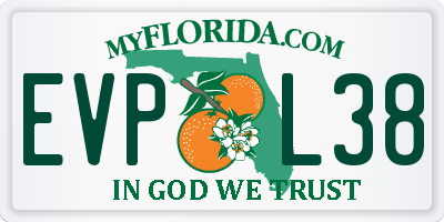 FL license plate EVPL38