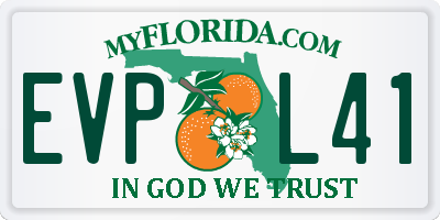 FL license plate EVPL41