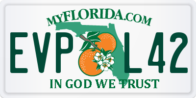 FL license plate EVPL42