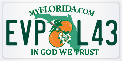 FL license plate EVPL43