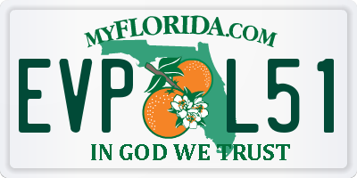 FL license plate EVPL51