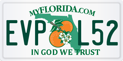 FL license plate EVPL52