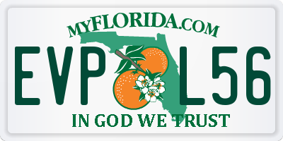 FL license plate EVPL56