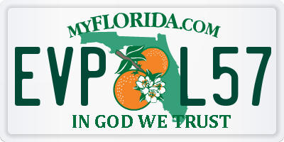 FL license plate EVPL57