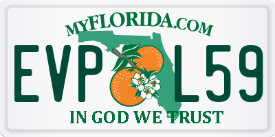 FL license plate EVPL59