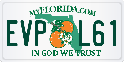 FL license plate EVPL61