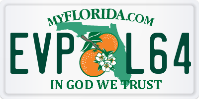 FL license plate EVPL64