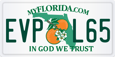 FL license plate EVPL65