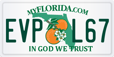 FL license plate EVPL67
