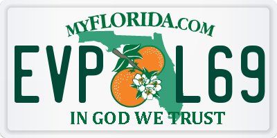 FL license plate EVPL69