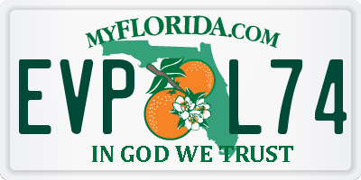FL license plate EVPL74