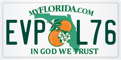 FL license plate EVPL76