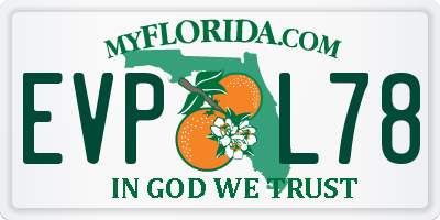 FL license plate EVPL78