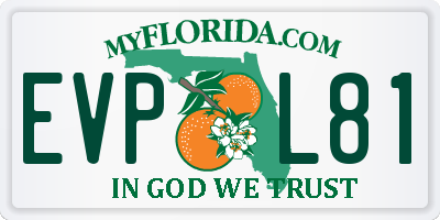 FL license plate EVPL81