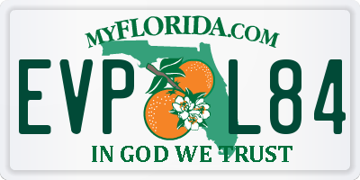 FL license plate EVPL84