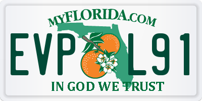 FL license plate EVPL91