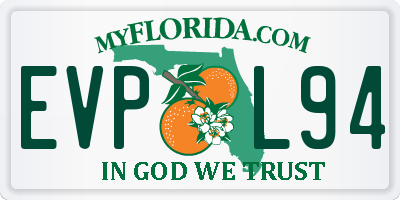 FL license plate EVPL94