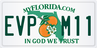 FL license plate EVPM11