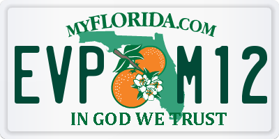 FL license plate EVPM12
