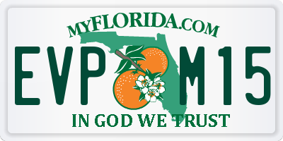 FL license plate EVPM15