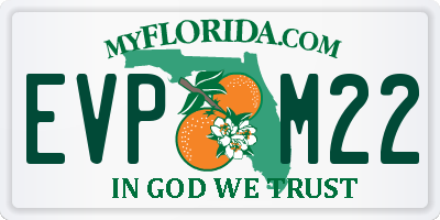 FL license plate EVPM22