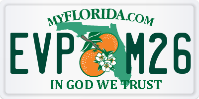 FL license plate EVPM26