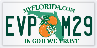 FL license plate EVPM29