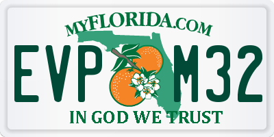FL license plate EVPM32