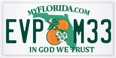 FL license plate EVPM33
