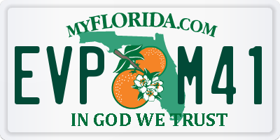 FL license plate EVPM41