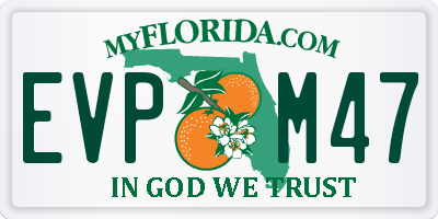 FL license plate EVPM47