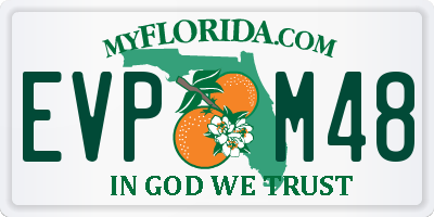 FL license plate EVPM48