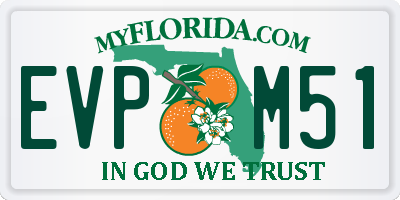 FL license plate EVPM51