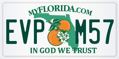 FL license plate EVPM57