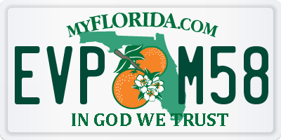 FL license plate EVPM58