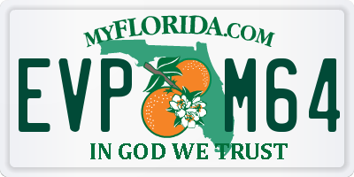 FL license plate EVPM64