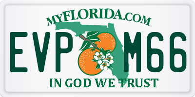 FL license plate EVPM66