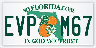 FL license plate EVPM67