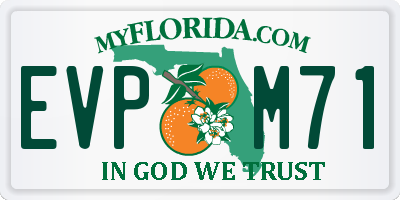 FL license plate EVPM71