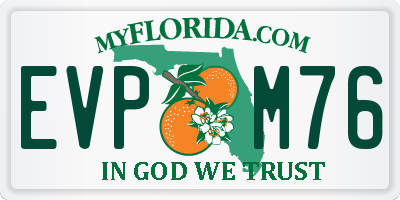 FL license plate EVPM76