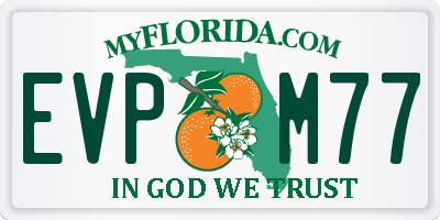 FL license plate EVPM77