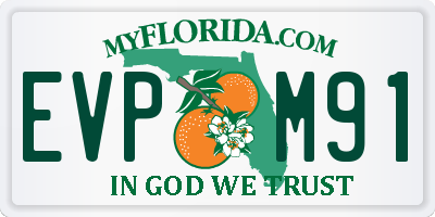 FL license plate EVPM91